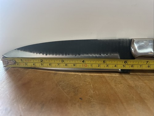 11” CFK Knife AUS-10 Steel Leather Sheath Ram’s Horn Handle - Picture 10 of 11