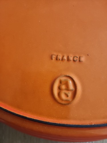 Le Crueset #28 Flame Farbe Orange 11x8x2 Oval Gusseisen Schmorgerät Gebraucht - Bild 5 von 13