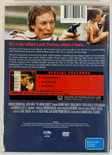 The Bourne Identity Original DVD 1988 Richard Chamberlain Spy Thriller Action - Foto 2 di 3