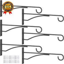8" Plant Hangers 6 Pack, Hanging Plant Bracket for Wall Fence Porch