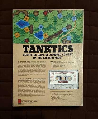 1981 Avalon Hill Tanktics Computer Game Of Armored Combat On The Eastern Front  - Picture 4 of 8