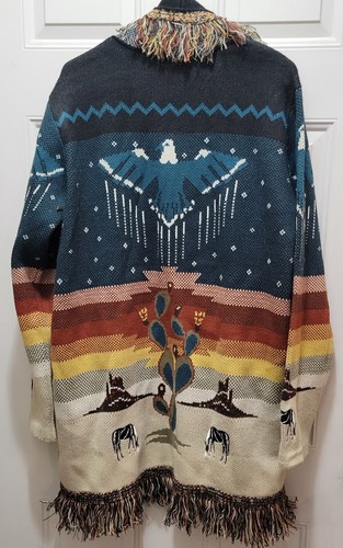 Idyllwind Pony Indianer Motiv Fransen Gobelin Jacke selten Gr. XL/TG - Bild 2 von 7
