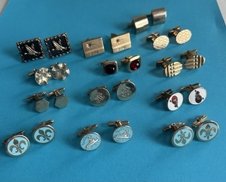 Lote De 13 Gemelos Hombre Tono Dorado Julio Colección Rubí Gemelos Únicos