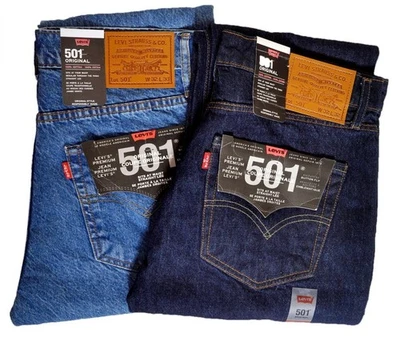 LEVI'S Levis 501 Mens Straight Fit Jeans Denim Original | Non- Stretch | New with Tags