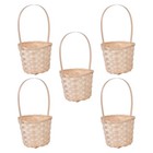  5 Pcs Harvest Basket Round Flower Bin Portable Non-woven Decoration