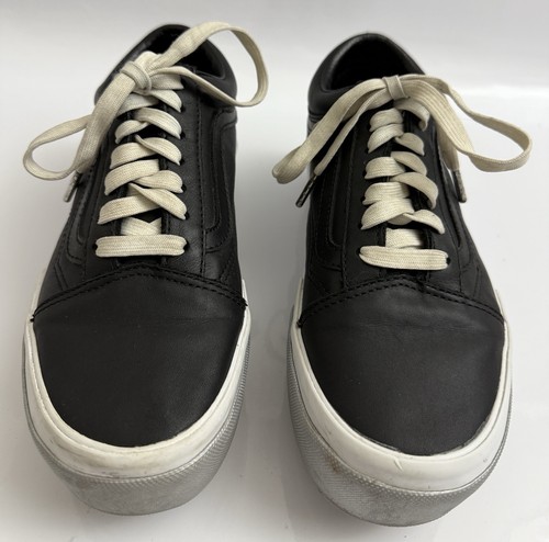 Vans Old Skool Apilado Negro Brillante Plataformas Zapatos EE. UU. Talla Mujeres 6 Hombres 4.5 - Imagen 7 de 11