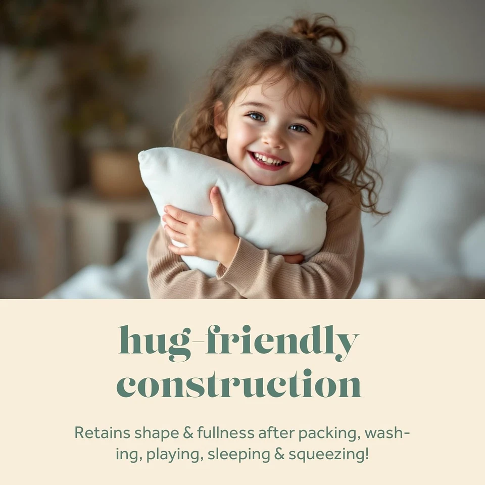 Almohada de viaje para niños pequeños de tamaño perfecto - hipoalergénica, 800 relleno plumón de ganso Foto 4 de 4