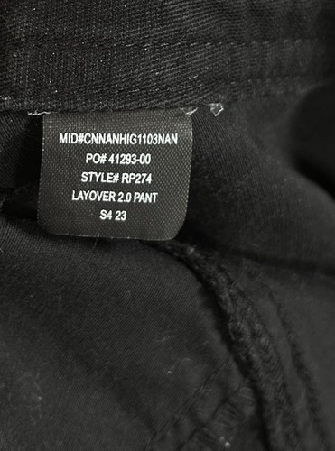 Pantalones ROARK para hombre escala viaje 2.0 negro cordón talla 36 x 29 - Imagen 8 de 8