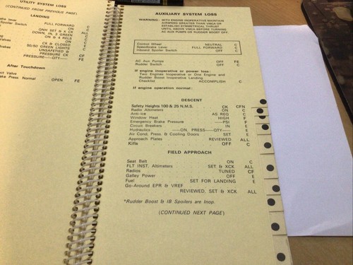Gebrauchte Boeing 707 Abnormal & Notfall Checkliste Transasian Airlines - Bild 10 von 19