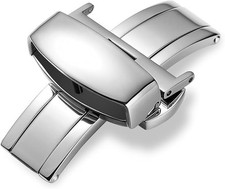 18mm 20mm 22mm Stainless Steel Deployment Buckle Watch Band Butterfly Clasp