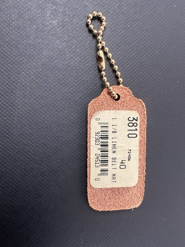 Vintage COACH Leatherware Hangtag British Tan / Natural Brass Chain NOS 3810 - Picture 7 of 9