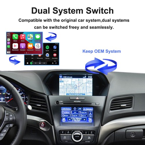 Wireless CarPlay Android Auto OEM Upgrade Interface kits for Acura ILX 2014-2018 - Foto 5 di 12