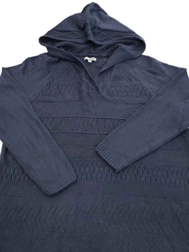 Womens Plus Navy Blue Hooded Knit Super Soft Long Sleeve Warm Winter Sweater 3X - Bild 2 von 2