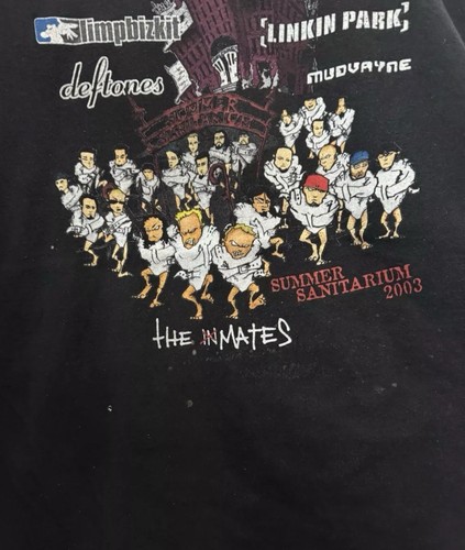 VTG Metallica Summer Sanitarium Band Tour T Shirt Deftones Linkin Park XL 2003 - Picture 3 of 6