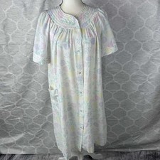 Vintage Leisure Life Vintage Floral House Coat Nightgown Cottagecore Womens M