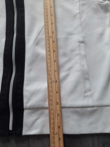 Lauren Ralph Lauren Active White Track Jacket L Zip Up Stripe Detail - Picture 7 of 8