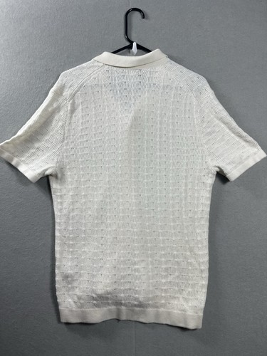 Abercrombie And Fitch Crochet Button Through Sweater Polo Shirt Oversized Small - Picture 8 of 11