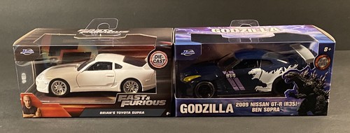 Jada Fast and Furious Brian’s Toyota Supra - Godzilla 2009 Nissan GT-R R35 1/32