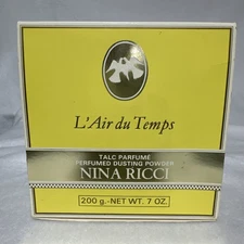 Vintage L'air du Temps Nina Ricci Perfumed Dusting Powder 7 Oz 200 Grams New