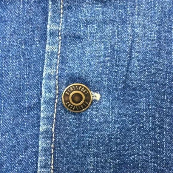 Blassport Skirt Women 10P Blue Denim Button Front Long Casual Classic - Image 4 of 4