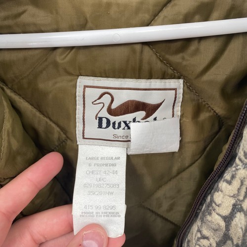 Giacca Duxback Vintage Manica Lunga Full Zip Cappuccio Mimetica Taglia L Uomo - Foto 4 di 8