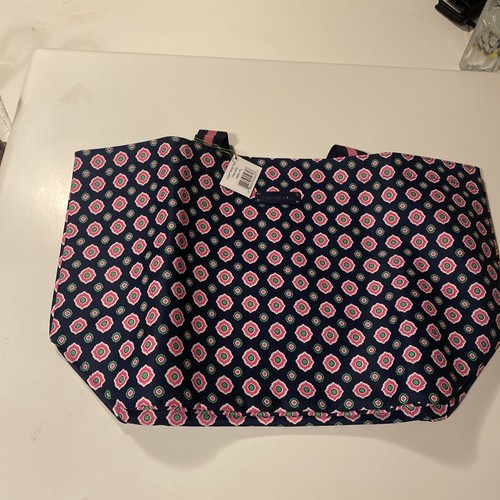 Vera Bradley große Familientasche Blütenblatt Punkte Schultertasche Strand Neu mit Etikett - Bild 4 von 11