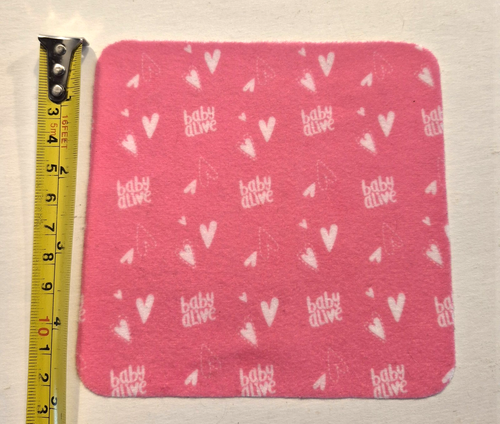 Baby Alive Pink Doll Washcloth Blanket 5 x 5 Toy EUC - Picture 5 of 5