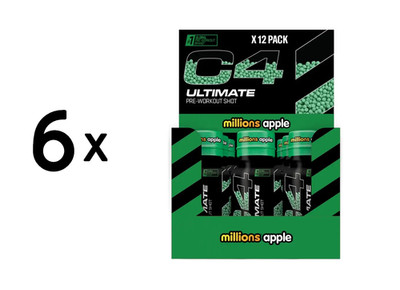 6 x Cellucor C4 Ultimate Pre-Workout Shot (12x60ml) Millions (43,98 EUR/L)