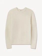 $248 Buck Mason Mens XL Shaggy Alpaca Saddle Crewneck Sweater Pullover Snowdrift