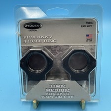 Weaver Tactical 30mm Medium 4-Hole Picatinny Scope Rings Matte 99516 Brand New