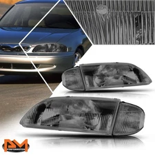 For 98-99 Mazda 626 Direct Replacement Headlight/Lamp Smoked Lens Clear Corner