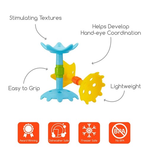 Original Teethin' Smart EZ Grip Star Teether and Sensory Toy for Babies and T... - Picture 2 of 5