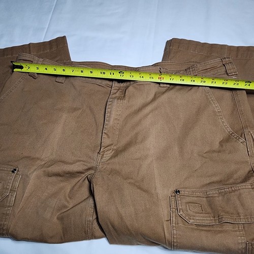 Duluth Trading Pantaloni da falegname Uomo 50x32 Flex Fire Hose Marrone Resistente Cargo - Foto 2 di 11