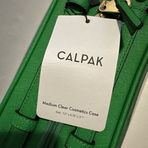 NWT Calpak Medium Clear Cosmetics case in Green apple - Picture 4 of 10