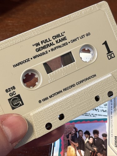 General Kane In Full Chill 1986 Tested Motown Gordy Hip Hop R&B RARE Cassette - Imagen 4 de 9