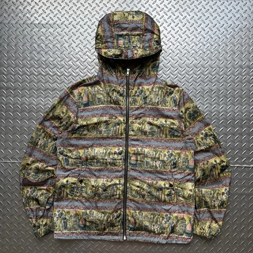 Burberry Illustrated Scene Print Nylon Jacket Size 52 video thumbnail