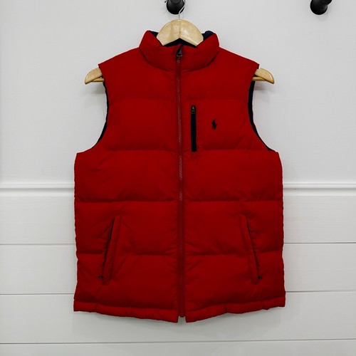 Polo Ralph Lauren Boys Reversible Full Zip Down Puffer Ripstop Vest L 14/16 - Picture 4 of 9