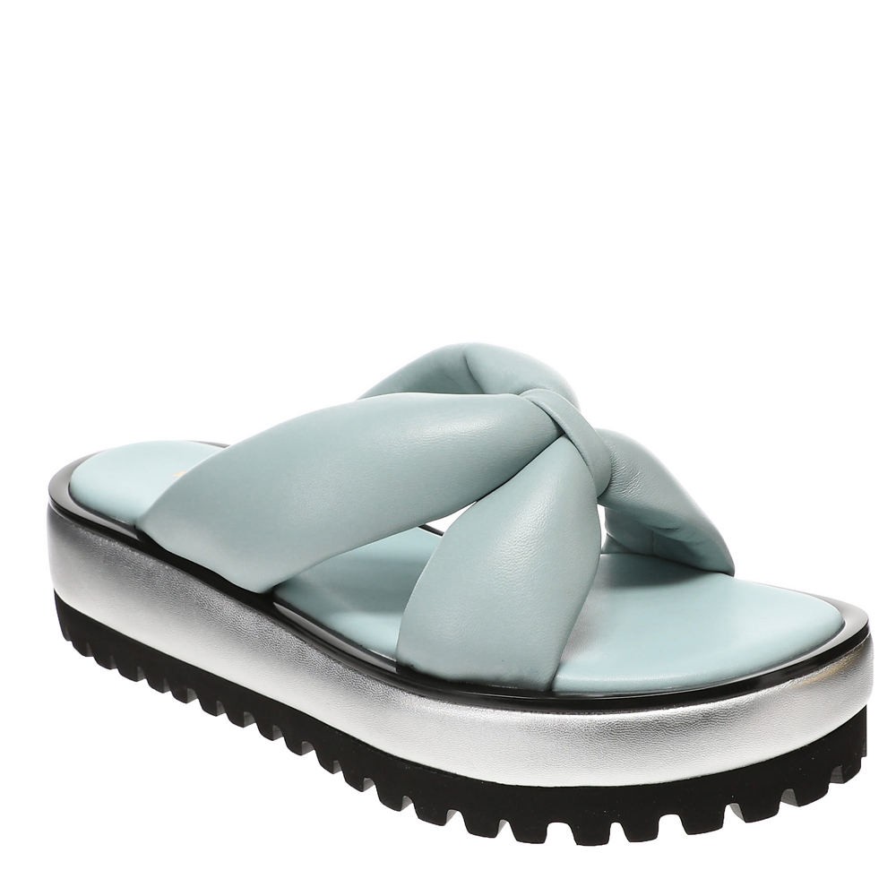 ПОЛНОСТЬЮ ЧЕРНЫЕ женские сандалии Geisha 40 М EU - Синий/серебристый