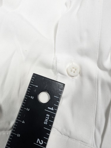 Gitman Bros Varsity Shirt Mens 17 33 White Pinpoint Oxford Button Down Made USA - Picture 9 of 10
