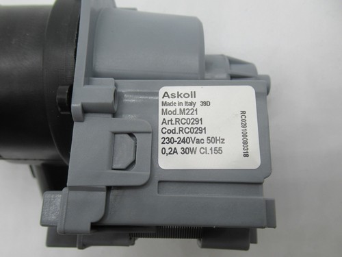 Pompa di scarico Askoll M50 M221/325 adatta come lavatrice Siemens Bosch Maxx WFL - Foto 2 di 6