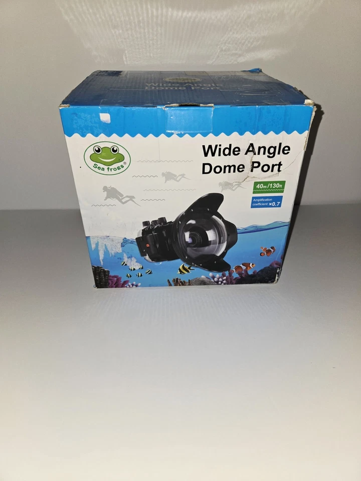 Seafrogs WA-005-A 6" Gran Angular Agua Seca Domo Puerto Ojo de Pez Lente Para Sony Canon! Foto 2 de 4