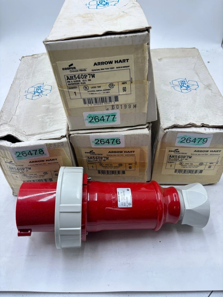 Enchufe hermético Arrow Hart AH560P7W 60 amperios 1 por pedido Foto 2 de 3
