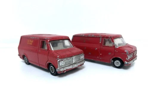 Dinky Toys Bedford Van Royal Mail Speedwheels 410 Red Vintage Diecast Toys X2