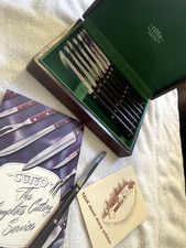 Vintage No. 47 Cutco Straight Edge Knives w/ Wooden Case and Pamphlets Set of 8