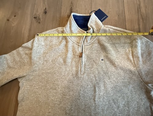 NEW Crown & Ivy Men's Rugged Tan Quarter 1/4 Zip Sweater Pullover VERY NICE! $55 - Picture 10 of 19