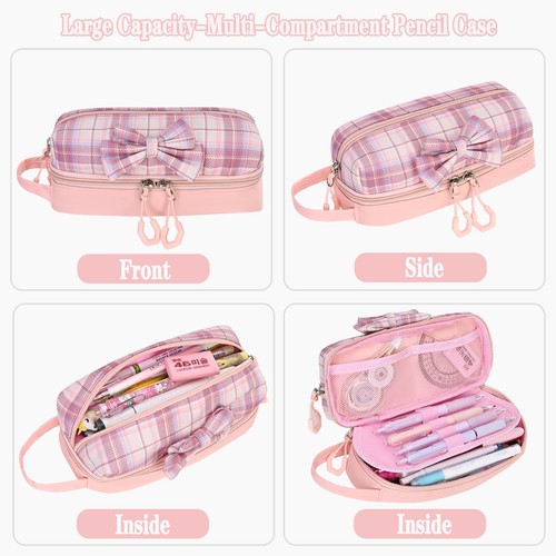 Girls Backpack Set With Lunch Bag and Multi-Compartment Pencil Case,Cute Girl... - Picture 6 of 9