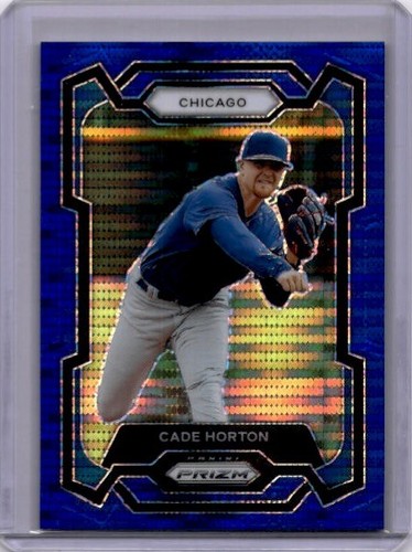 2024 Panini Prizm Cade Horton #63 Chicago Cubs Blue Pulsar Prizms