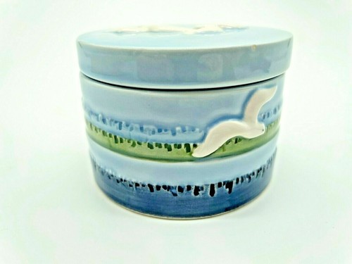 Vintage Blue Seagull Trinket Box - Picture 3 of 7