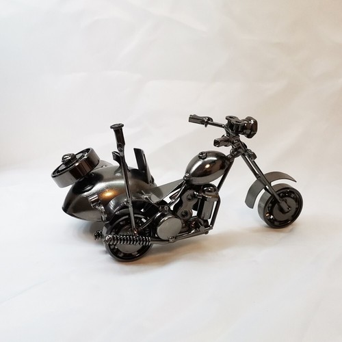 Retro Collectible Tricycle Motorbike Sculpture Motorcycle Model Scrap Metal Art - Picture 17 of 24