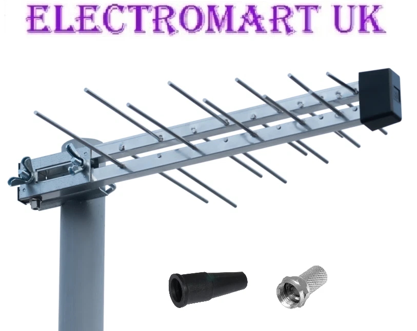 ANTENA TV DIGITAL 20 ELEMENTOS HD FREEVIEW FILTRO 4G LOFT EXTERIOR CARAVANA CAMPING